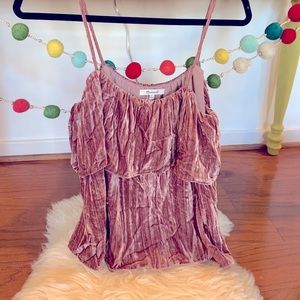 Crushed velvet tank from Madewell